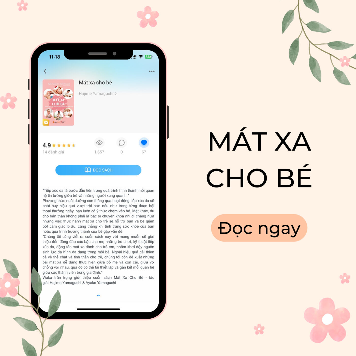 Cuốn sách Mát Xa Cho Bé