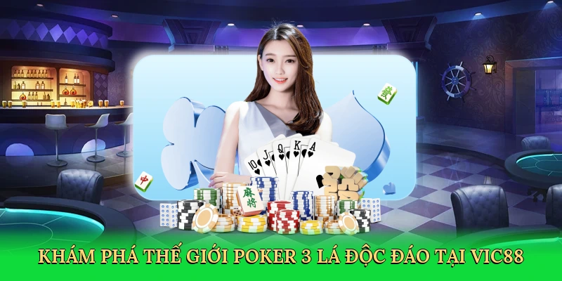 Khám phá thế giới Poker 3 lá độc đáo tại Vic88